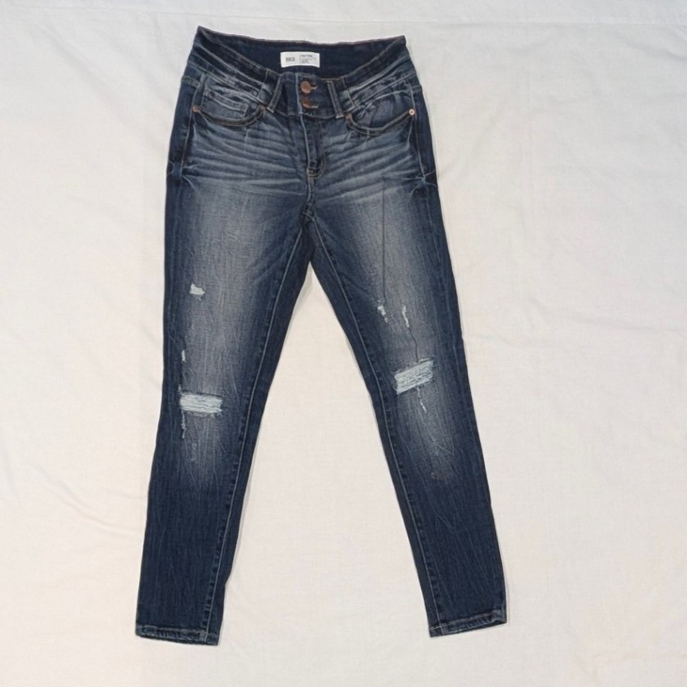 BKE Payton Skinny Jeans Dark Wash Distressed Denim BGK308 Women's 26